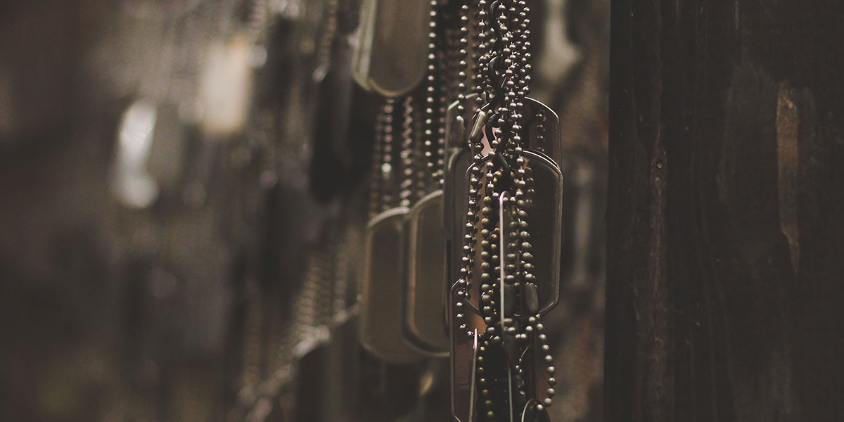 Dog tags from the military