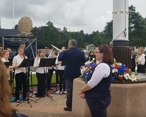 Watch video: CWO Performs American Cemetery National Anthems