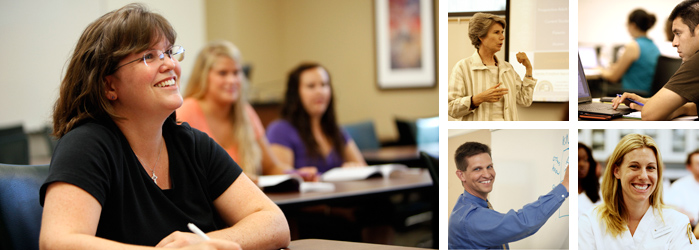 Students in a classroom enjoying the lecture
