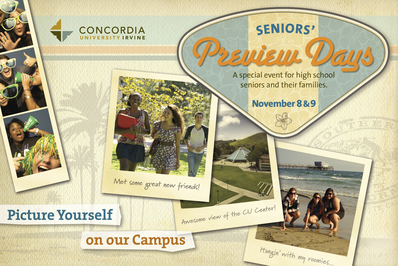 Seniors Preview Days Postcard Seniors Preview Days Postcard