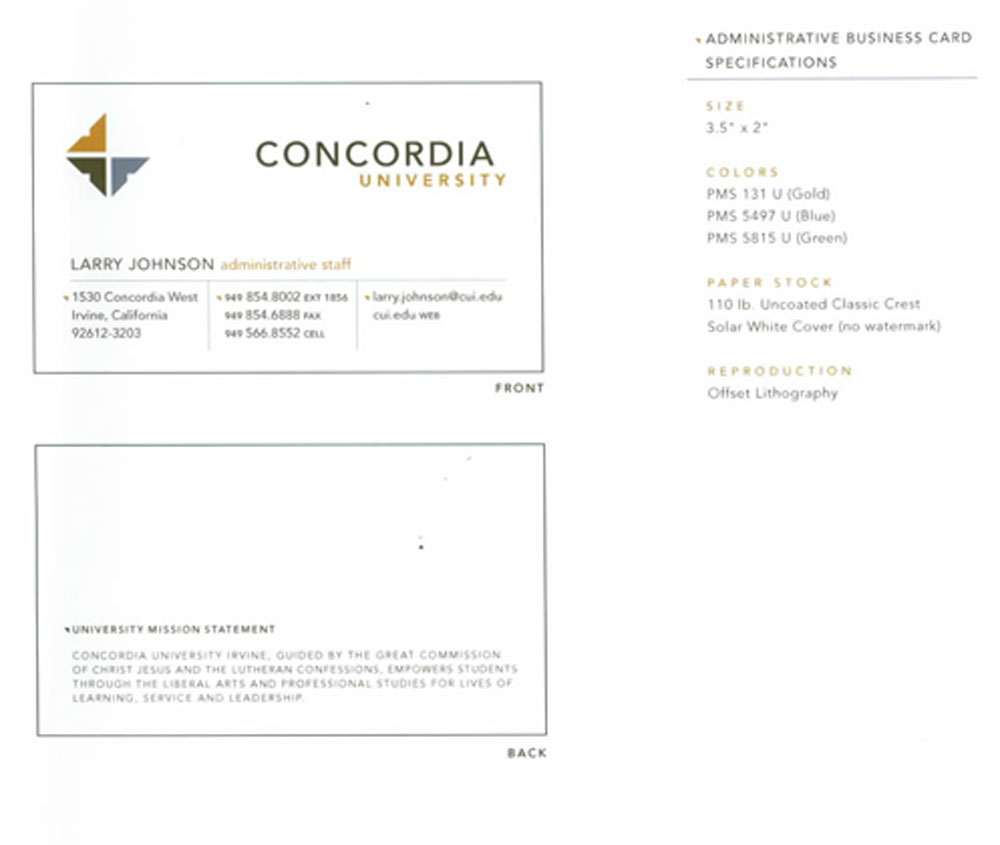Admin Business Card