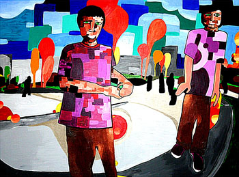 2cid deFelice_New Day New Sky_oil and acrylic