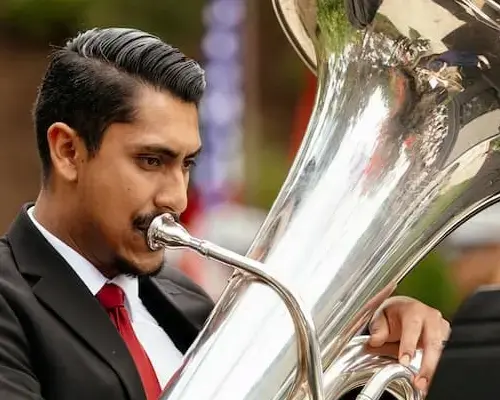Man playing the Tuba