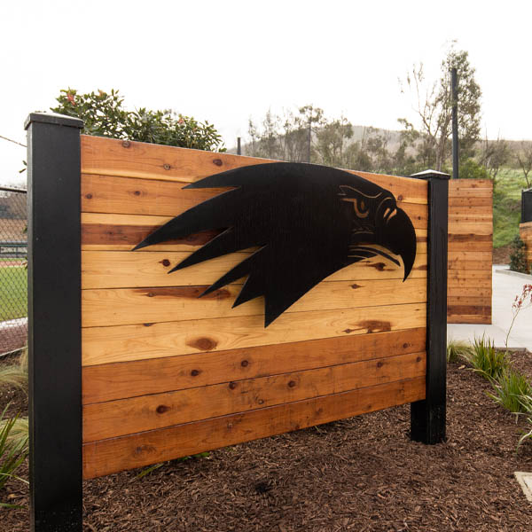 CUI mascot outside baseball stadium