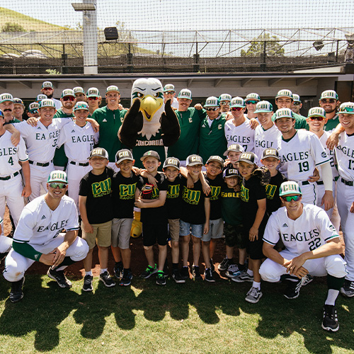 Little Eagles Join Big Eagles at Baseball Field