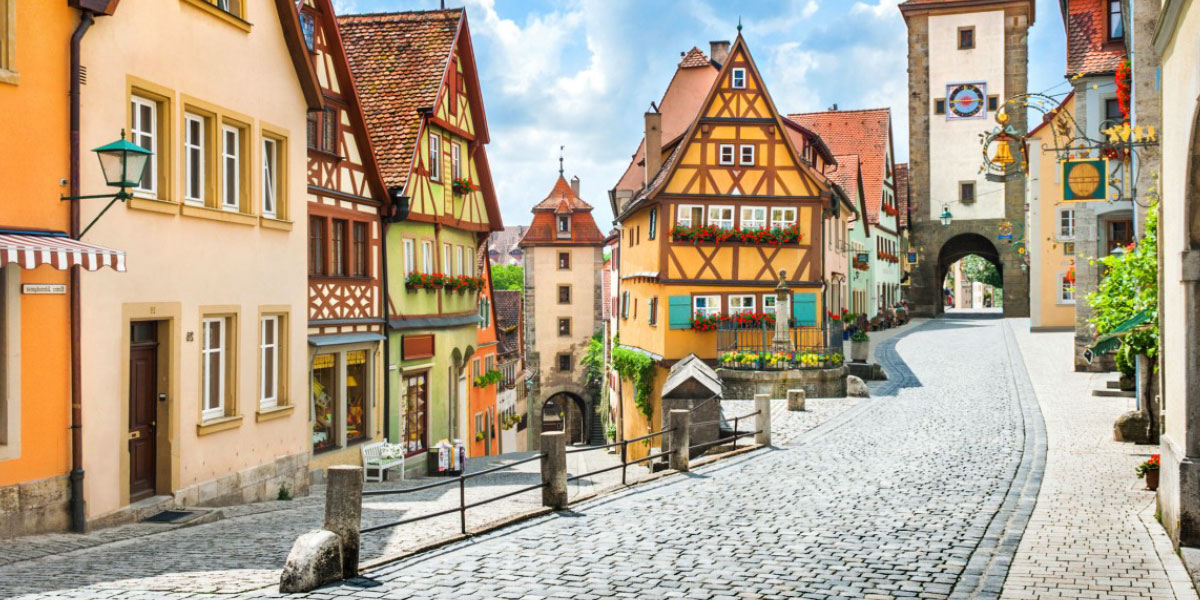 Beautiful European city street