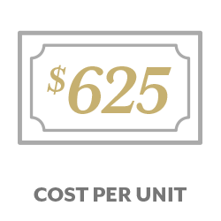 $625 cost per unit