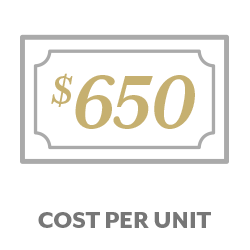 $650 cost per unit