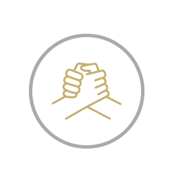 Two helping hands icon