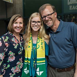 Parents with student