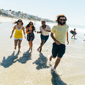 Friends at the beach