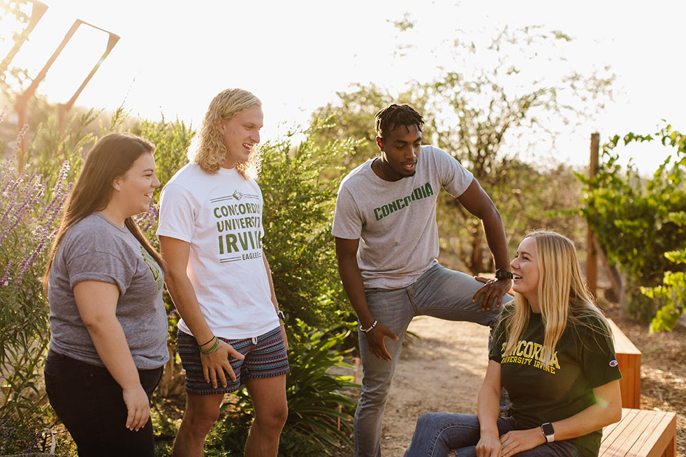 Students in the Heritage Garden