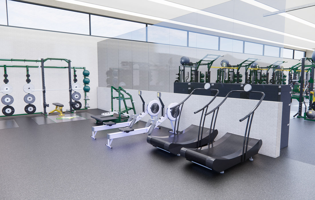 Rendering of the new gym facilities