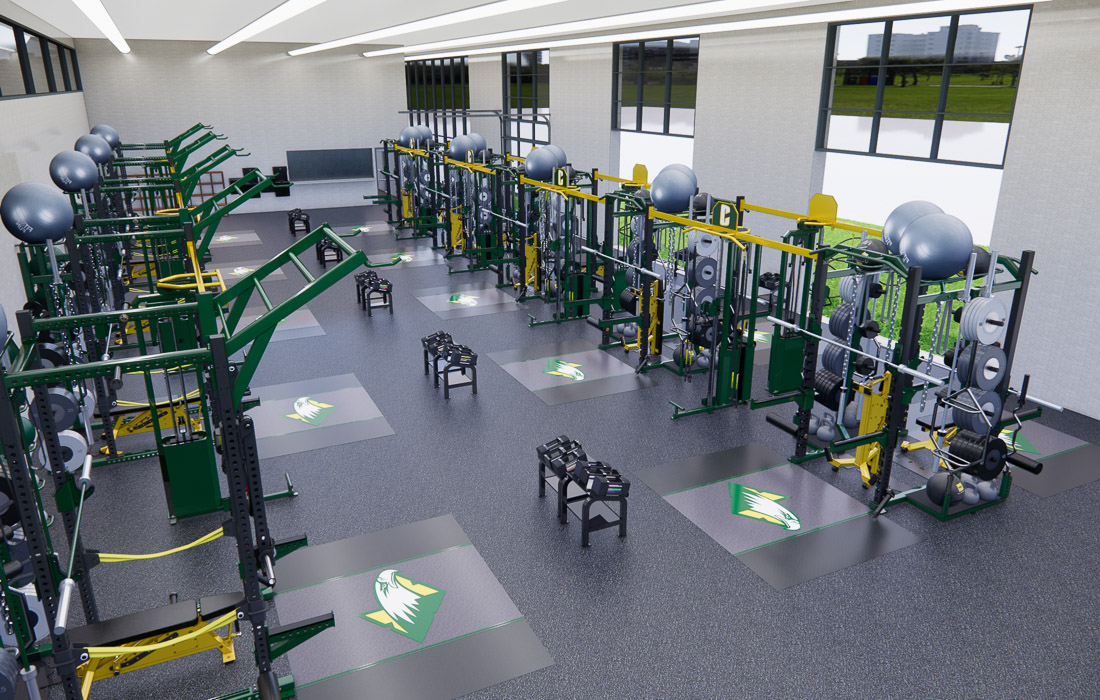 Rendering of the new gym facilities