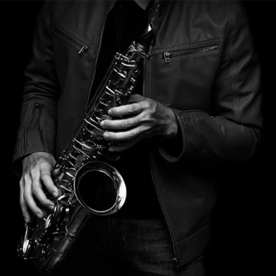 Man playing jazz music