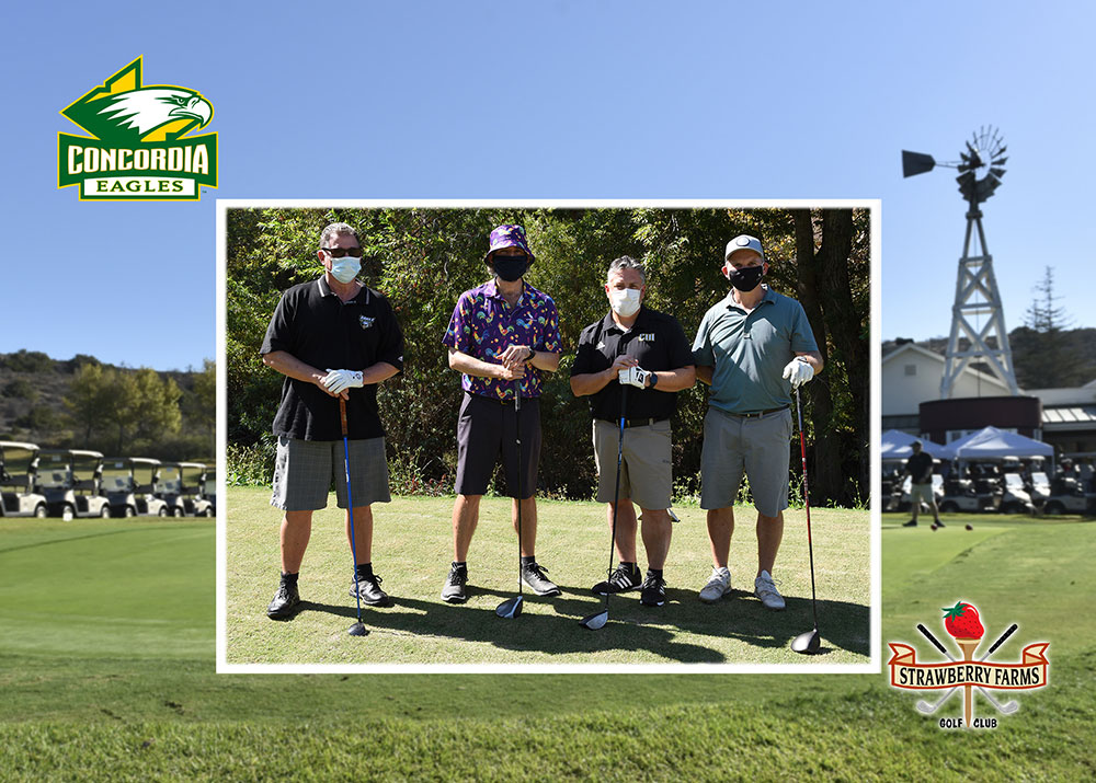 A group of golfers at the Eagle Golf Classic