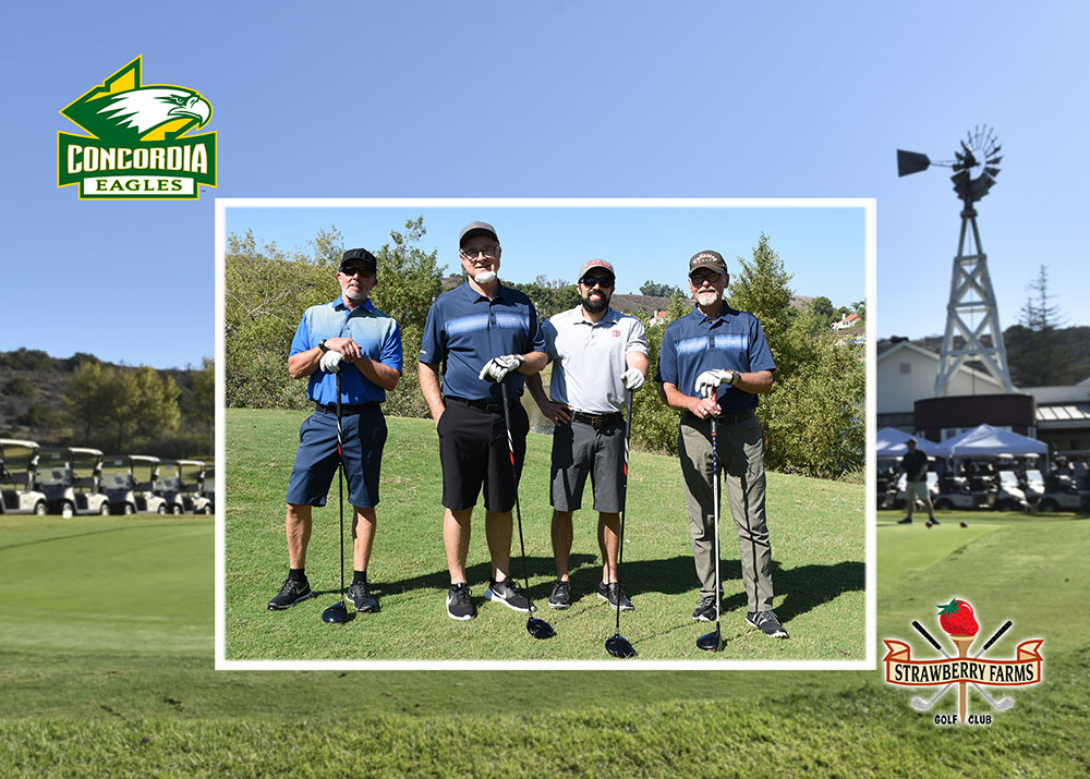 A group of golfers at the Eagle Golf Classic