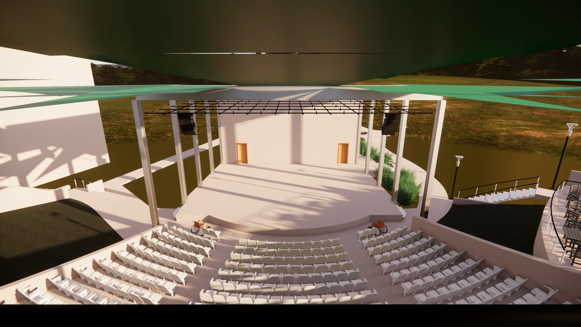 Rendering of the Nelson Amphitheatre viewed from the spotlight