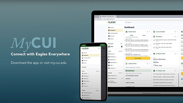MyCUI: Connect with Eagles Everywhere. Download the app or visit my.cui.edu
