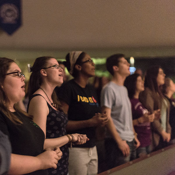 Students at worship