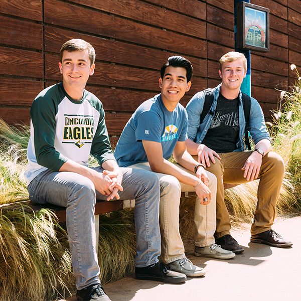 Students smiling