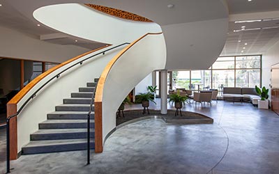 The interior of the Borland-Manske Center