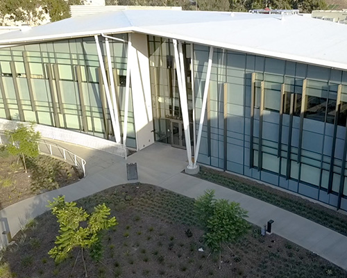 Aerial view of the Borland-Manske Center - Christ College Wing