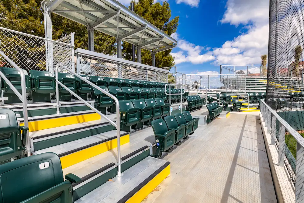 Renovated stadium seating for Concordia Eagles softball spectators