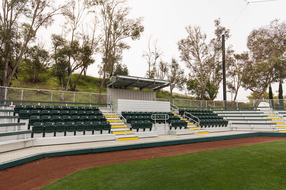 New stands for spectators of Concordia Eagles NCAA DII Baseball