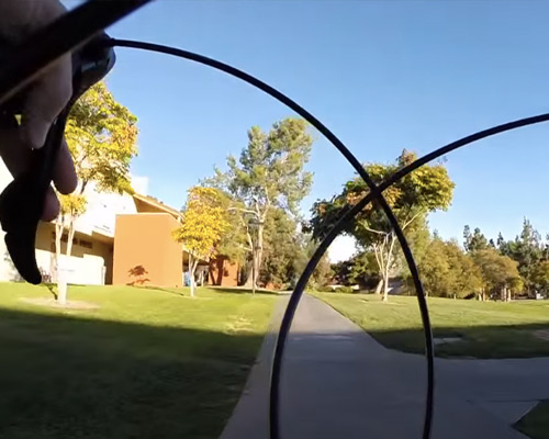 Student on bike