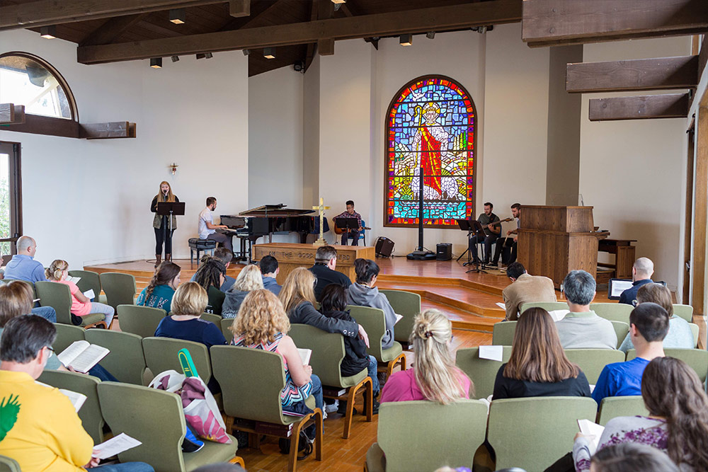 A performance in the Good Shepherd Chapel at Concordia