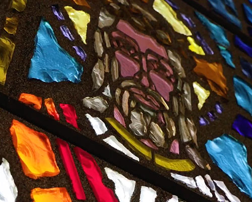 Stained glass in Good Shepherd Chapel
