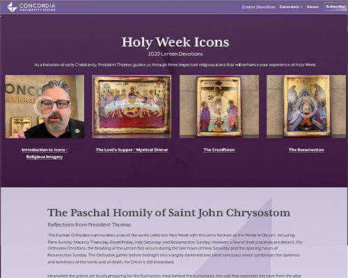 Holy Week page