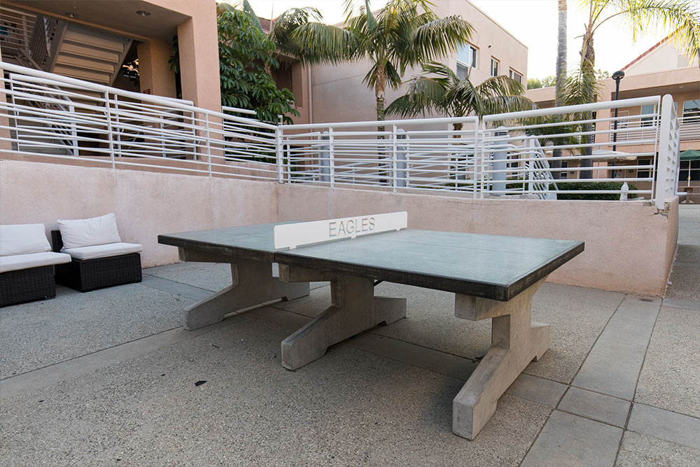 A ping pong table for students to enjoy