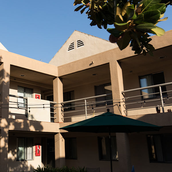 Exterior shot of Upper-Classman housing