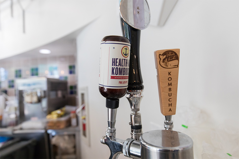 Eagle’s Landing features Starbucks coffee and Kombucha on tap.