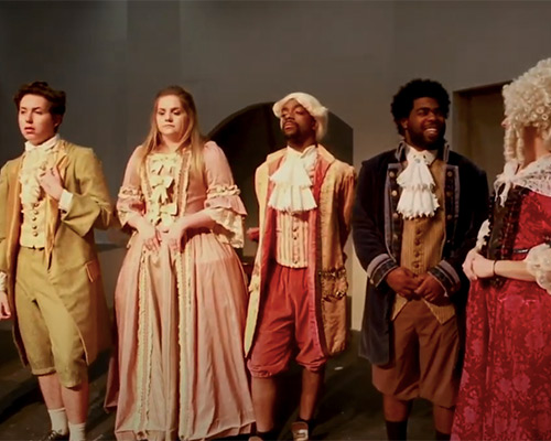 Theatre students in costume