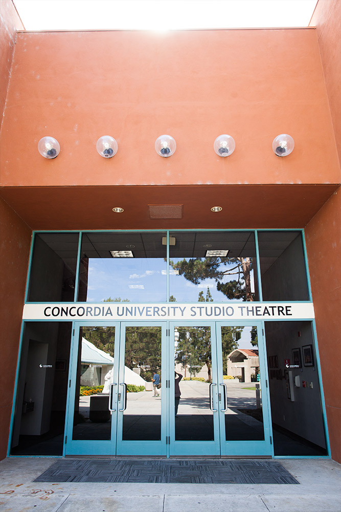 The entrance to the “Black Box” Theatre and lobby at Concordia.