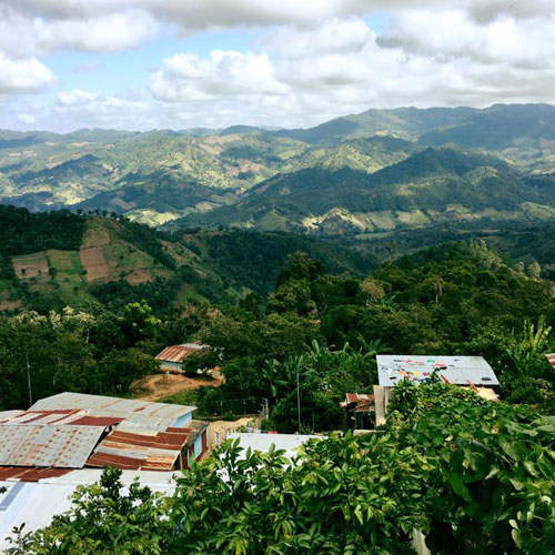 Image of rolling hills and forests in Guatemala