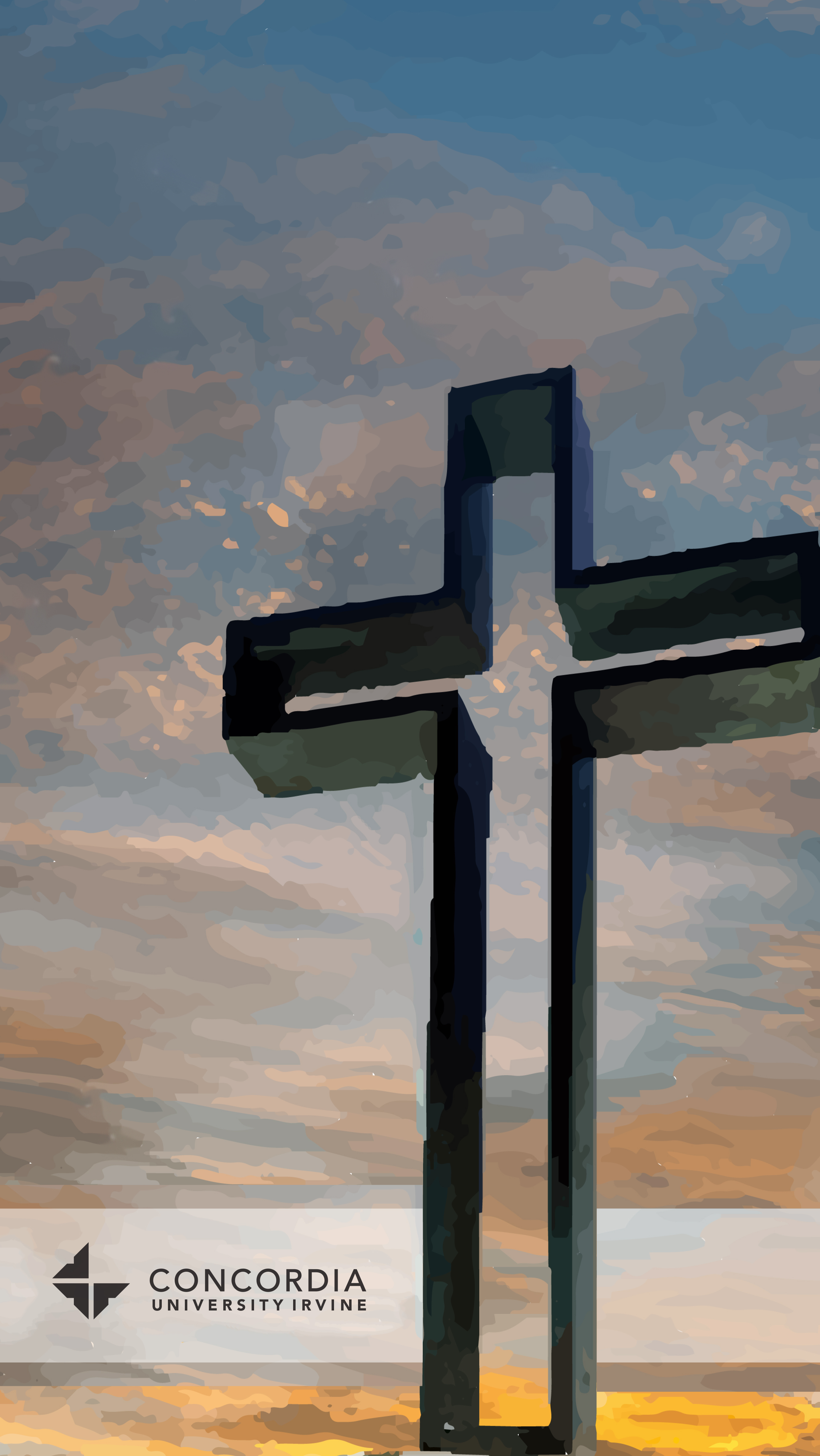 Sunset Cross iPhone wallpaper