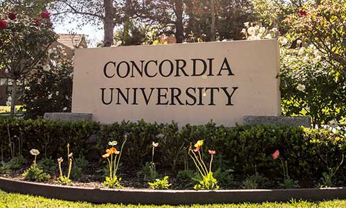 Concordia University sign