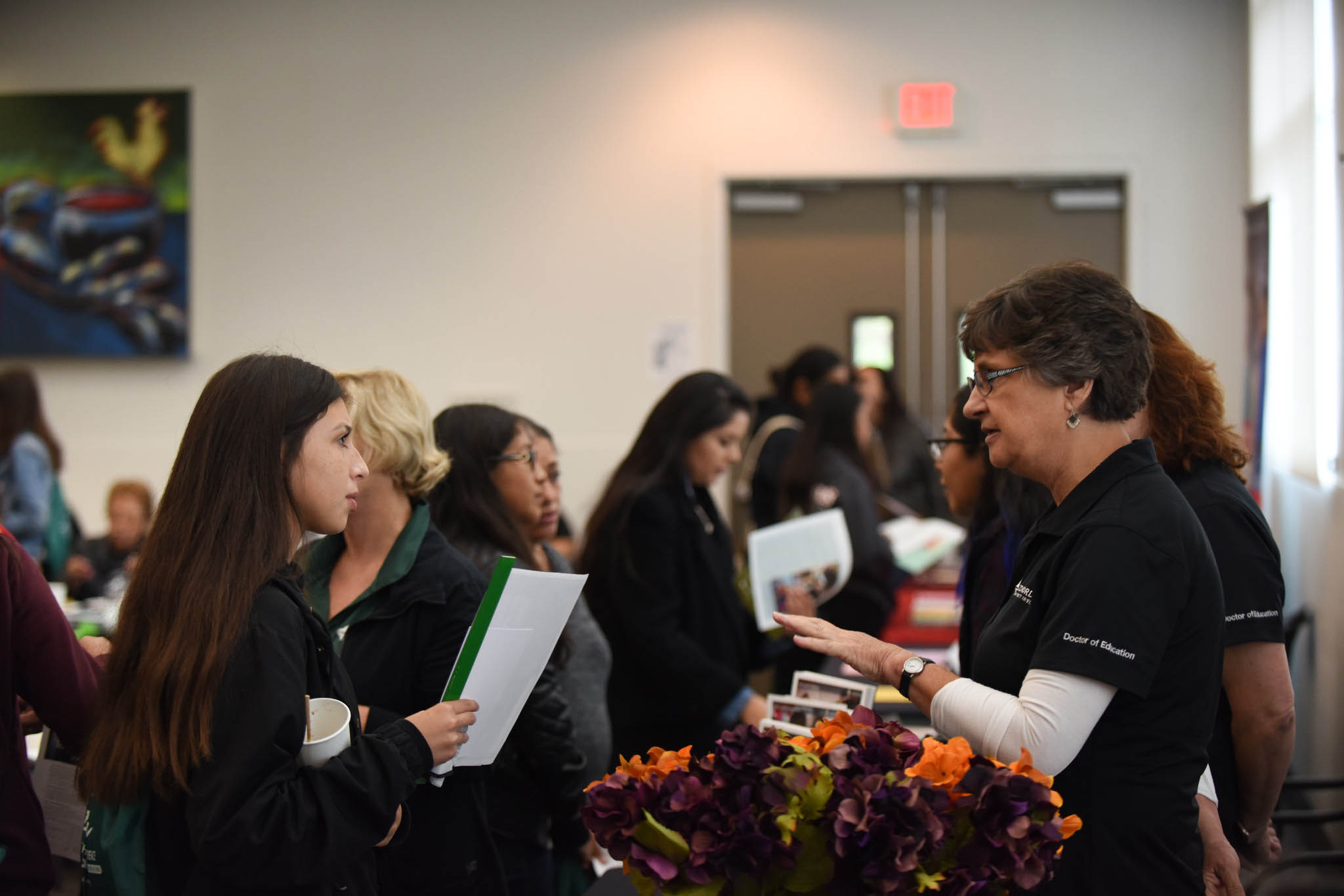 students at the information fair