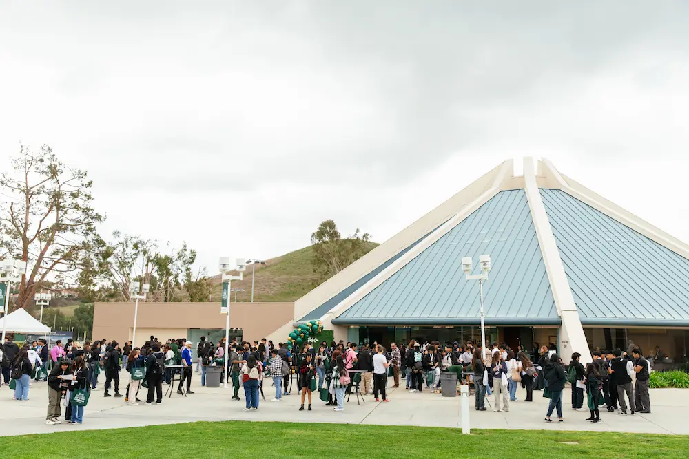 Attendees outside of CU Center