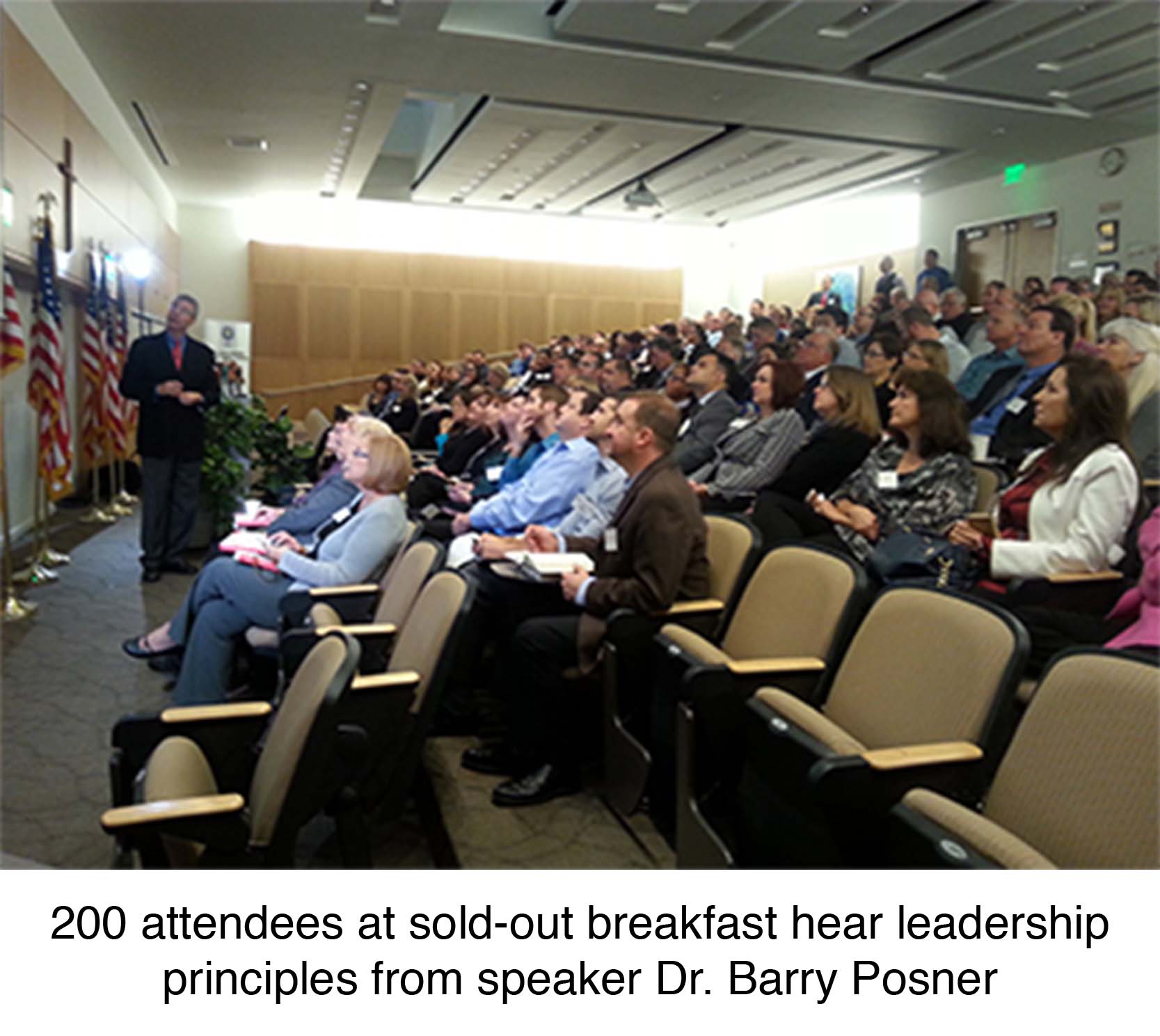 200 attendees at sold-out breakfast hear leadership principles from speaker Doctor Barry Posner