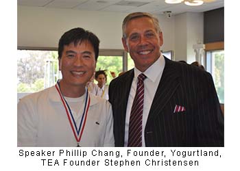 Speaker Phillip Chang, Founder, Yogurtland, TEA founder Stephen Christensen