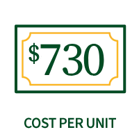 $730 cost per unit
