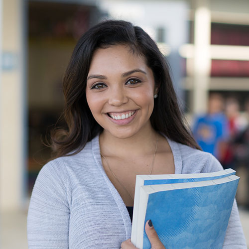 Smiling student