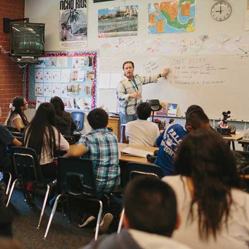 teacher in classroom