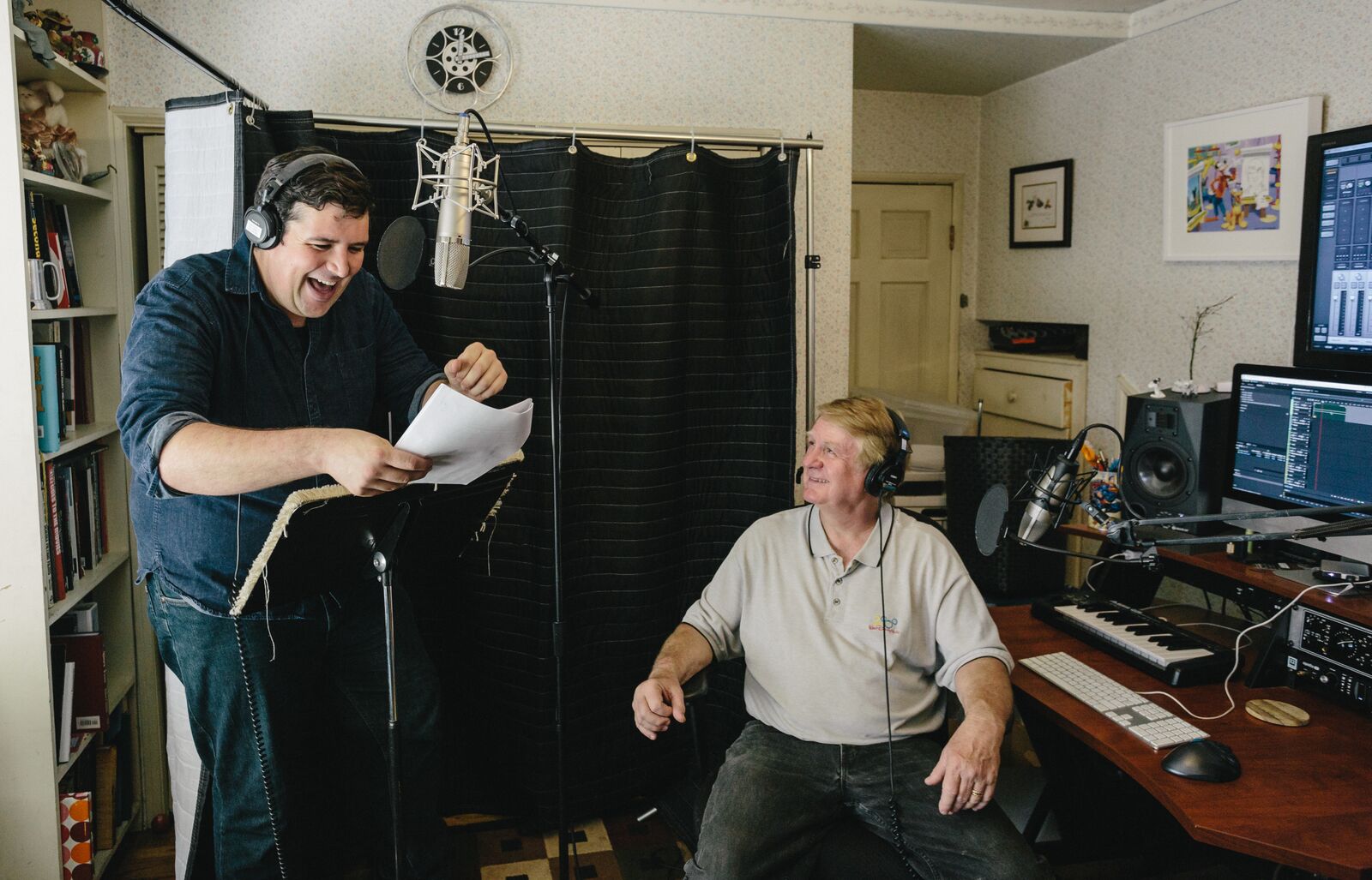 Brock Powell in a recording studio