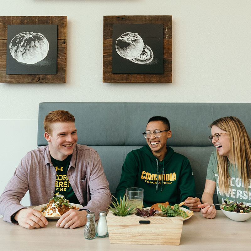 Dining in the Caf